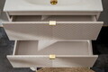 Set mobiler baie, dulap cu lavoar, 80 cm S Un Lola, Viva Cashmere White, Comad, MDF/PAL laminat, casmir mat