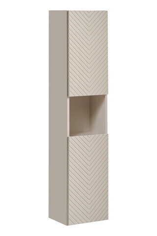 Dulap inalt cu usi, cu fixare pe perete, Viva Cashmere, Comad, 30x25x140 cm, MDF/PAL laminat, casmir mat