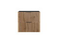 Set mobilier baie, dulap cu lavoar, 60 cm, Xilo, Comad, MDF/PAL laminat, stejar wotan/ gri piatra