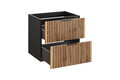 Set mobiler baie, dulap cu lavoar, 80 cm, Xilo Black, Comad, MDF/PAL laminat, gri piatra