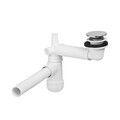 Set dulap de baie cu lavoar si sifon, 80 cm, Xilo, Comad, MDF/PAL laminat, stejar wotan/ gri piatra