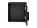 Dulap suspendat cu 1 usa, Xilo Black, Comad, 35x22x35 cm, MDF/PAL laminat, stejar wotan/gri piatra