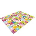Covor de joaca pentru copii, cu 2 fete, impermeabil si izolant, Animalute, U-grow, 180x120x1 cm, spuma, multicolor