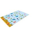 Covor de joaca pentru copii, cu 2 fete, impermeabil si izolant, Marin, U-grow, 180x120x1 cm, spuma, multicolor