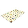 Covor de joaca pentru copii, cu 2 fete, impermeabil si izolant, Educativ, U-grow, 180x120x1 cm, spuma, multicolor
