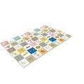 Covor de joaca pentru copii, cu 2 fete, impermeabil si izolant, Educativ, U-grow, 180x120x1 cm, spuma, multicolor