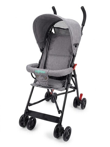 Carucior sport cu pliere tip umbrela, U-grow, 6-36 luni, metal/textil, gri