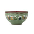 Set 4 boluri, Bloomingville, Peo, 13x7.5 cm, 500 ml, ceramica, verde