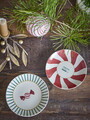 Set 2 farfurii pentru desert, Bloomingville, Yule, 12.5x2 cm, ceramica, multicolor