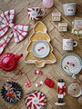 Set 2 farfurii pentru desert, Bloomingville, Yule, 12.5x2 cm, ceramica, multicolor