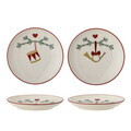 Set 2 farfurii pentru desert, Bloomingville, Yule, 16x2.5 cm, ceramica, natural