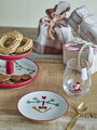 Set 2 farfurii pentru desert, Bloomingville, Yule, 16x2.5 cm, ceramica, natural