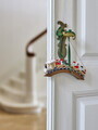 Decoratiune suspendabila, Bloomingville, Bertie, 22x2.5x5 cm, lemn de mesteacan, rosu