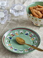 Set 4 farfurii pentru desert, Bloomingville, Peo, 16x3 cm, ceramica, verde