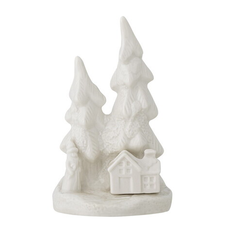 Decoratiune, Bloomingville, Fadima, 8.5x6.5x14 cm, ceramica, alb