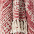 Patura, Bloomingville, Oia, 160x130 cm, amestec bumbac, rosu