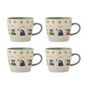 Set 4 cani, Bloomingville, Peo, 9.5x8 cm, 300 ml, ceramica, natural