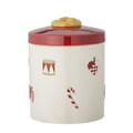Recipient cu capac, Bloomingville, Yule, 15x18 cm, 2.3 L, ceramica, natural