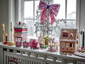 Decoratiune, Bloomingville, Gloria, 35x6.5x12.5 cm, dolomit, rosu