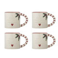 Set 4 cesti, Bloomingville, Jovida, 7.5x7.5 cm, 300 ml, ceramica, natural