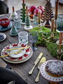 Set 2 decoratiuni, Bloomingville, Yule, 11x14.5 cm, ceramica, multicolor