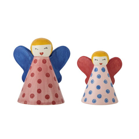 Set 2 decoratiuni, Bloomingville, Caramella, 9x7x10 cm, ceramica, multicolor