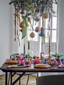 Set 2 decoratiuni, Bloomingville, Caramella, 9x7x10 cm, ceramica, multicolor