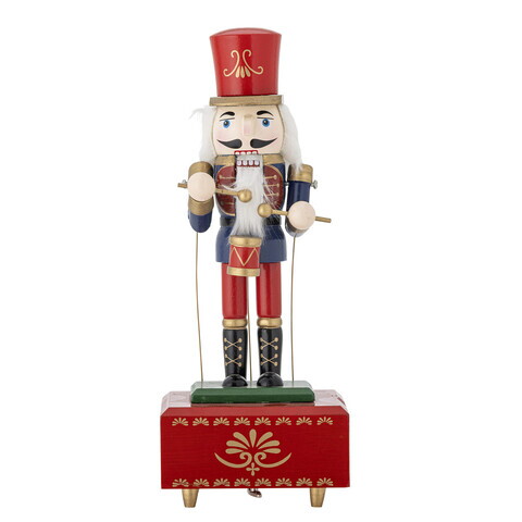 Cutie muzicala, Bloomingville, Waltz, 22x20x27 cm, lemn de pin/MDF, rosu
