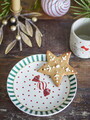 Farfurie pentru desert, Bloomingville, Yule, 16x3 cm, ceramica, multicolor