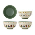 Set 4 boluri, Bloomingville, Peo, 13.5x7.5 cm, 500 ml, ceramica, natural