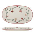 Platou pentru servire, Bloomingville, Yule, 38.5x23x2 cm, ceramica, natural