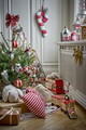 Covor pentru brad, Bloomingville, Yule, 110 cm, bumbac, natural