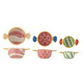 Set 3 boluri, Bloomingville, Caramella, 400 ml, 250 ml, 150 ml, ceramica, multicolor