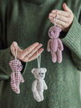 Set 3 decoratiuni brad, Bloomingville, Salwa, 5x4.5x11.5 cm, poliester, rosu