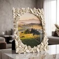 Rama foto, Embossed Butterflies, Mauro Ferretti, polirasina, 20x25 cm, alb/auriu