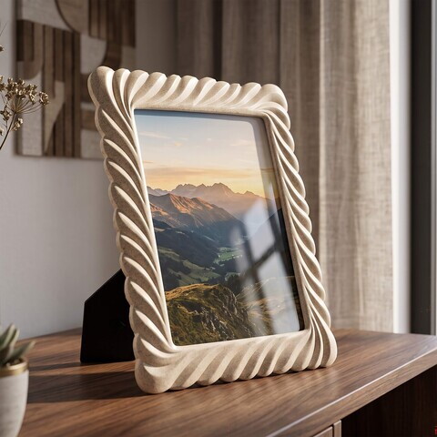 Rama foto, Embossed Rope, Mauro Ferretti, polirasina, 15x20 cm, nisipiu