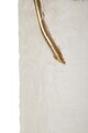 Vaza, Leaf Edge, Mauro Ferretti, fier, 17x47.5 cm, alb/auriu