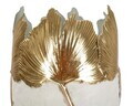 Vaza, Leaf Edge, Mauro Ferretti, fier, 17x47.5 cm, alb/auriu