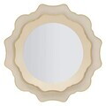 Oglinda de perete, Romantic Round, Mauro Ferretti, fier/MDF, 95x95 cm, crem/gri