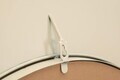 Oglinda de perete, Romantic Round, Mauro Ferretti, fier/MDF, 95x95 cm, crem/gri