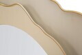 Oglinda de perete, Romantic Round, Mauro Ferretti, fier/MDF, 95x95 cm, crem/gri