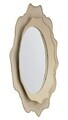 Oglinda de perete, Romantic Round, Mauro Ferretti, fier/MDF, 95x95 cm, crem/gri
