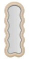 Oglinda de perete cu LED, Irregular Frame, Mauro Ferretti, MDF, 60x160 cm, crem