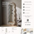 Oglinda de perete cu LED, Irregular Frame, Mauro Ferretti, MDF, 60x160 cm, crem