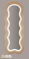 Oglinda de perete cu LED, Irregular Frame, Mauro Ferretti, MDF, 60x160 cm, crem