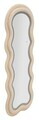 Oglinda de perete cu LED, Irregular Frame, Mauro Ferretti, MDF, 60x160 cm, crem