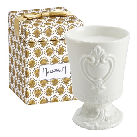 Lumanare parfumata in suport ceramic, Rose Elixir, 120 g, trandafir/violeta