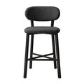 Scaun de bar, Hanah Home, Luna, 42x100x45 cm, Fier/Poliester/In, Antracit