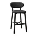 Scaun de bar, Hanah Home, Luna, 42x100x45 cm, Fier/Poliester/In, Antracit