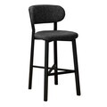 Scaun de bar, Hanah Home, Luna, 42x100x45 cm, Fier/Poliester/In, Antracit